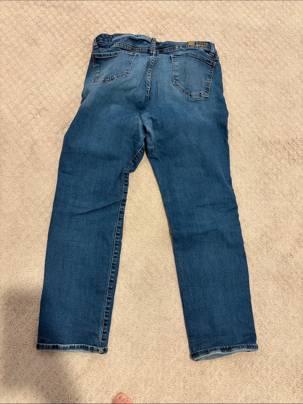 Kut from the Kloth Blue Boyfriend Jeans with Gold Stitching - Picture 3 of 3